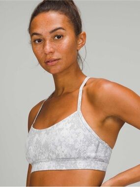 lululemon Flow Y Racer Back Sports Bra Light Gray Camo
